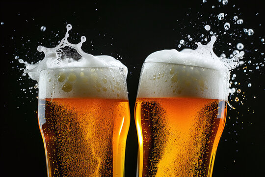 Glasses of beer